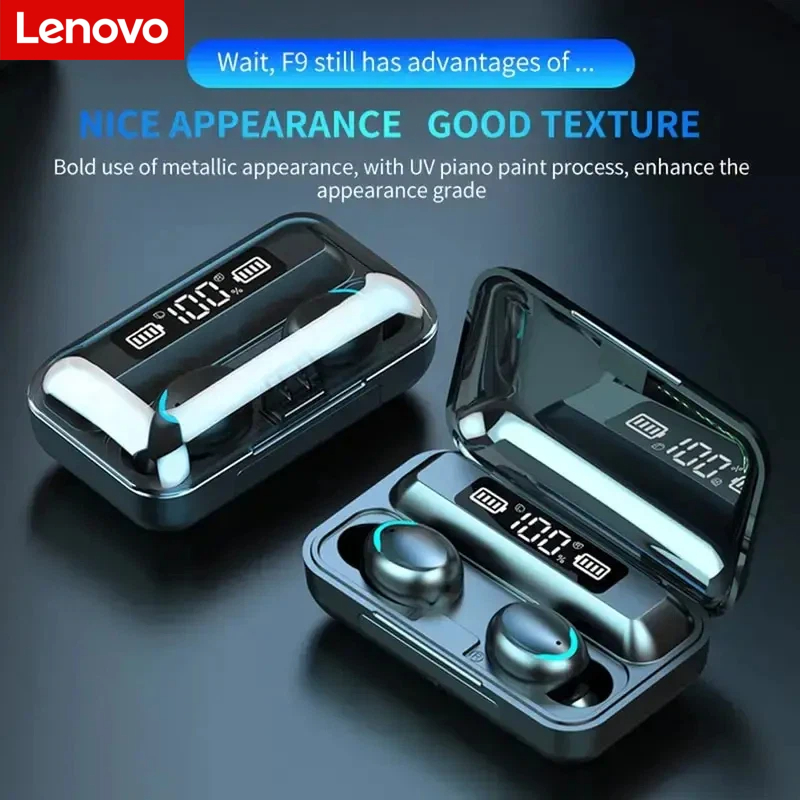 Earphones - Cuffie Wireless Bluetooth Lenovo F9 -