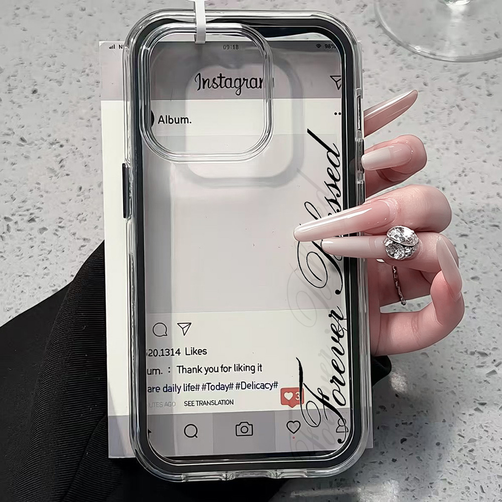 Clear Shockproof Bumper Case - Custodia per telefono Forever Blessed semplice