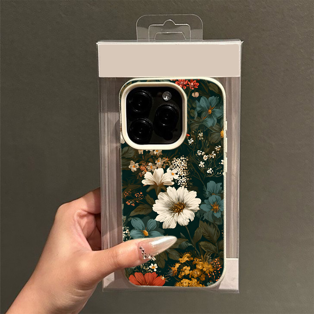 Vintage Floral Pattern Soft Case - Custodia per telefono vintage con motivo