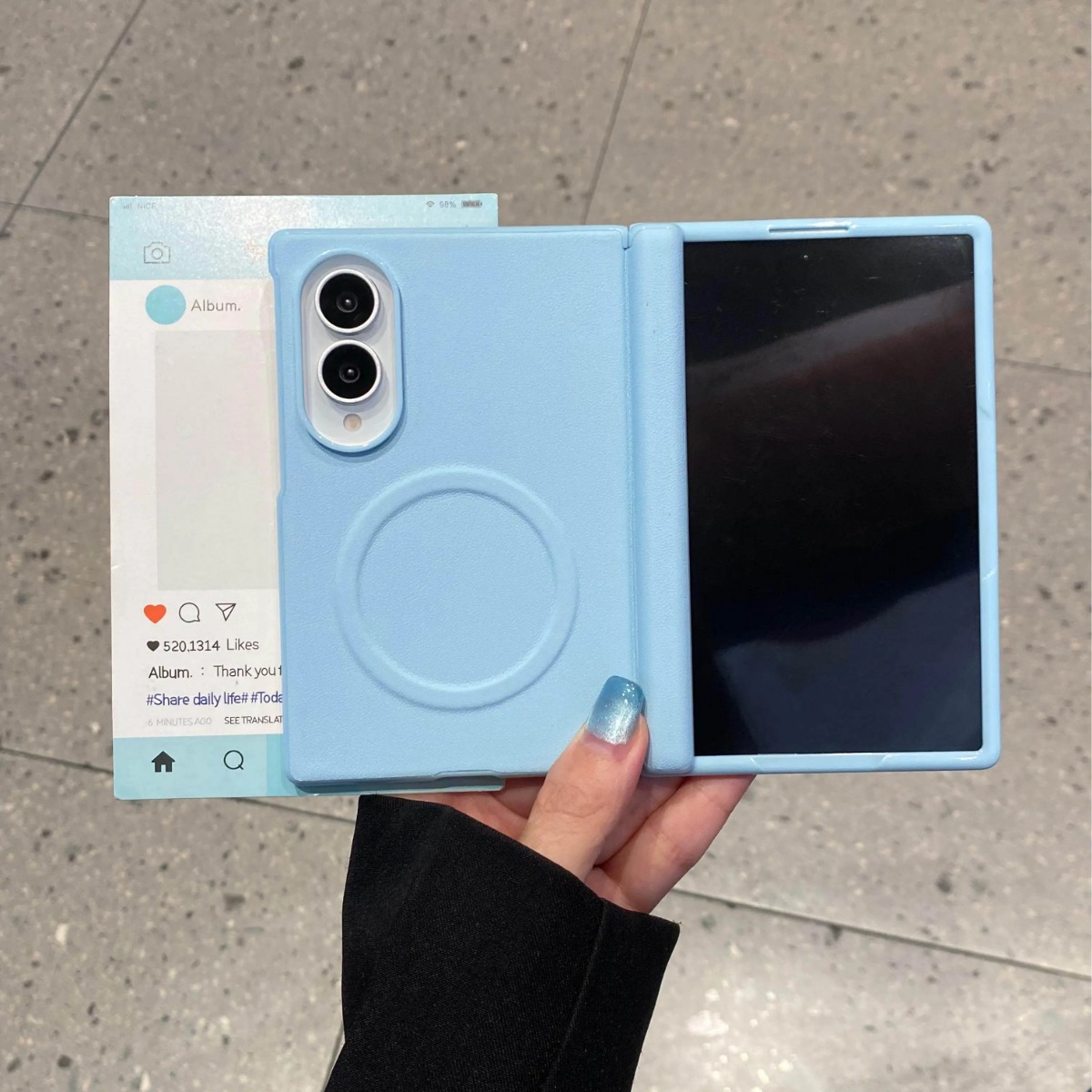 Screen Protectors - Custodia in pelle opaca color caramella