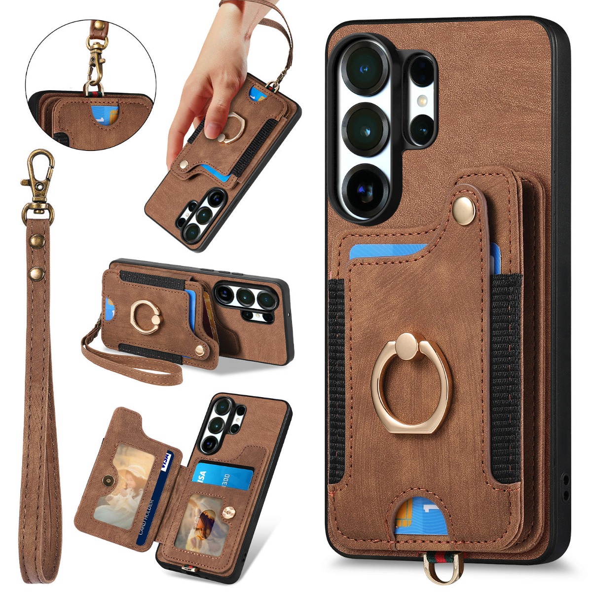 Custodia per telefono in pelle - Leather Wallet Card Holder Phone Cover recensione e prezzo