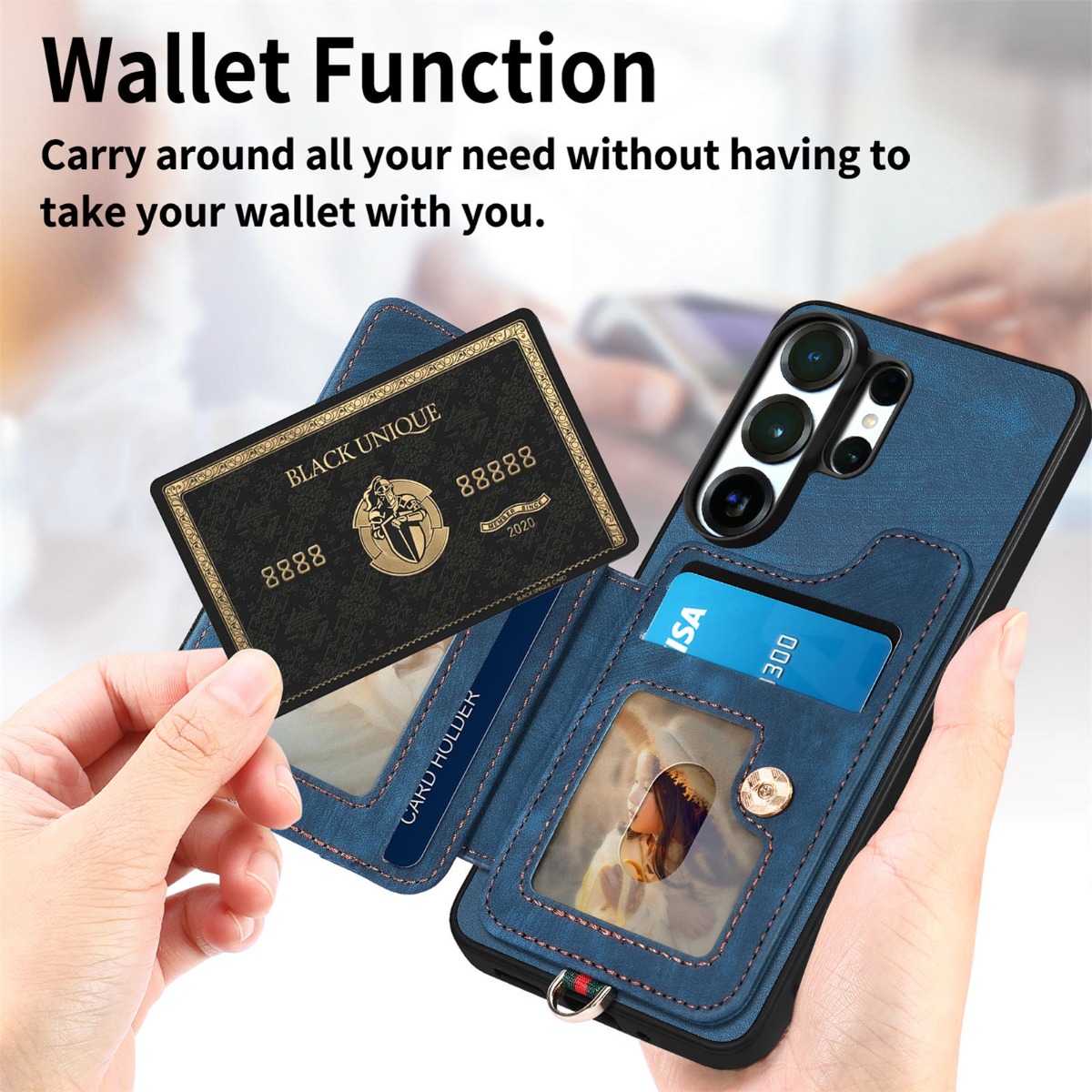 Custodia per telefono in pelle - Leather Wallet Card Holder Phone Cover recensione e prezzo