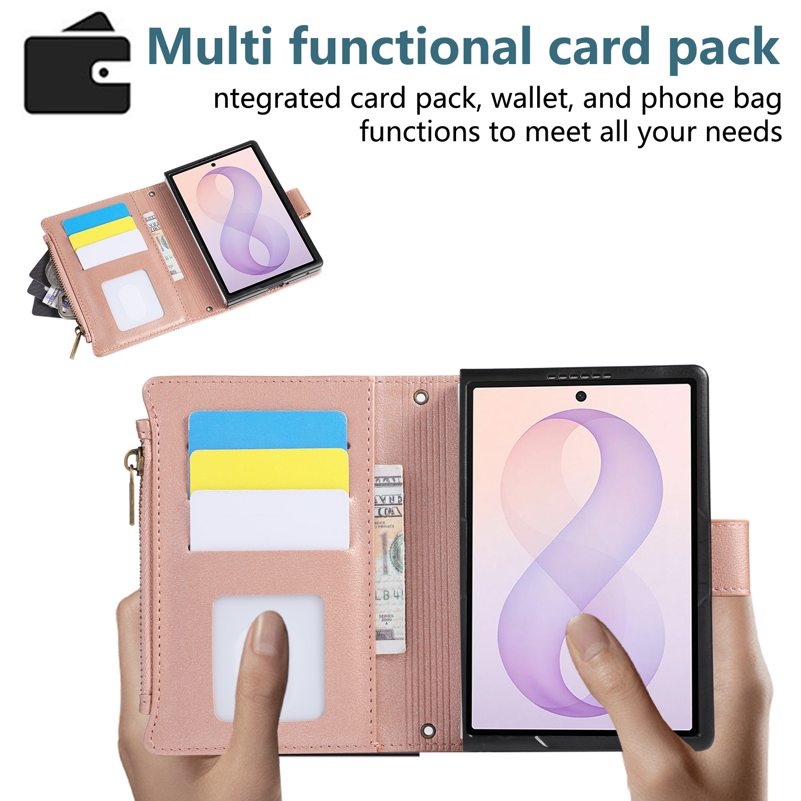 Custodia a tracolla con cintur - Leather Wallet Card Holder Phone Cover recensione e prezzo