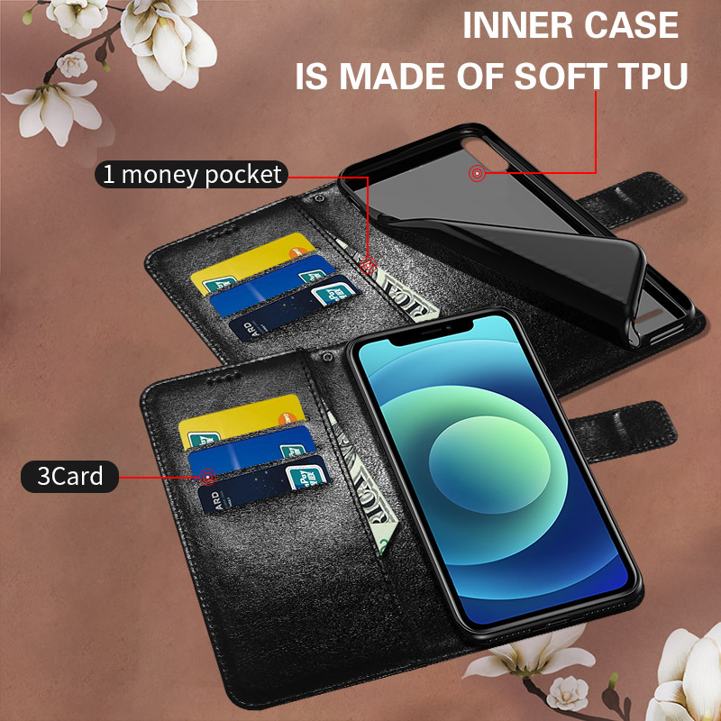 Custodia a libro in pelle per  - Leather Wallet Card Holder Phone Cover recensione e prezzo